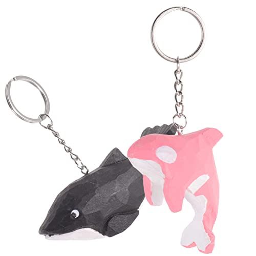 Yardenfun 2 Stück Dekorative Taschenanhänger Aus Holz Verschleißfeste Schlüsselanhänger-Ornamente Kawaii-Design von Yardenfun