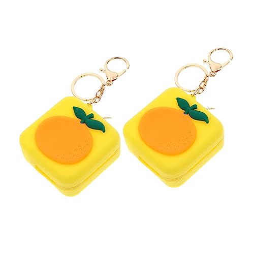 Yardenfun 2stücke Schlüsselring Silikon Ohrhörer Schutz Cartoon Design Aufbewahrungstasche Für Münzen Und Schlüssel Gelb Mit Orange Muster Yardenfun 2stücke Schlüsselring Silikon Ohrhörer Schutz Cartoon Design Aufbewahrungstasche Für Münzen Und Schlüssel Gelb Mit Orange Muster von Yardenfun