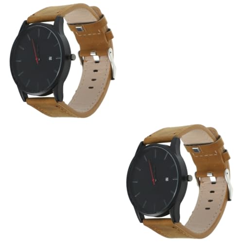 Yardenfun 2stücke Vintage Quartz Armbanduhr Für Herren Und Damen Einfaches Design Casual Stil Kalenderfunktion Hochwertiges Edelstahl Für Alltag Und Besondere Anlässe von Yardenfun