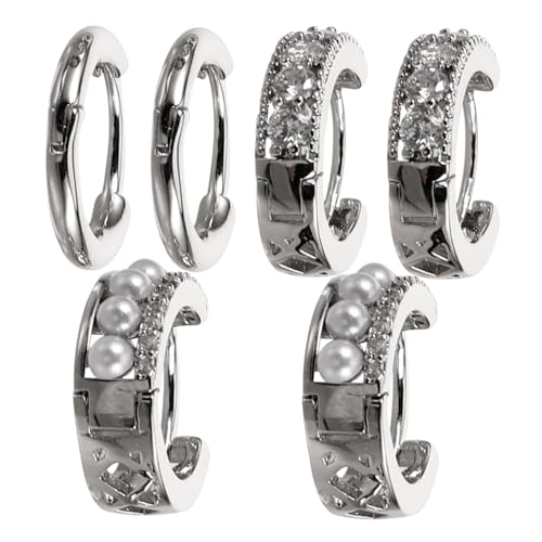 Yardenfun 3 Paare Minimalistische Creolen Ohrringe für Damen Ohrstecker Silber und Zirkonia Stilvolle Accessoires für und Elegant Yardenfun 3 Paare Minimalistische Creolen Ohrringe für Damen Ohrstecker Silber und Zirkonia Stilvolle Accessoires für und Elegant von Yardenfun
