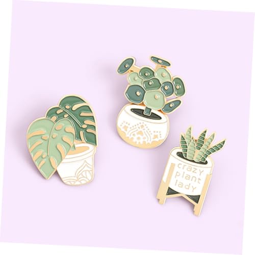 Yardenfun 3 Stück Dekorative Broschen Potted Plants Anstecknadeln aus Langlebiger Stilvolle Kleidung Accessoires für Jacken Taschen Hüte für Partys Hochzeiten Alltag von Yardenfun