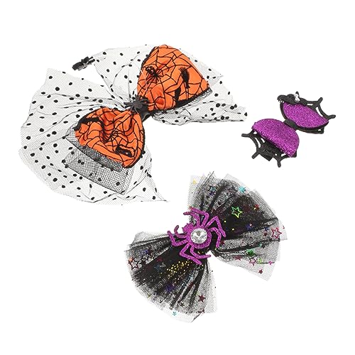 Yardenfun 3stücke Teiliges Halloween Haarclip Mit Spinnen Schleifen Elegante Haarschmuck Für Feste Cosplay Und Partys Leicht Bequem Für Damen Und Teenager von Yardenfun