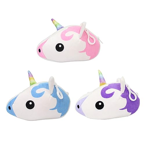 Yardenfun 3 Stück Mini Plüsch Geldbörse Niedliche Change Pouch für Verstauen von Kleingeld Lippenstift Farben Zufällig Zufällige Farbe von Yardenfun