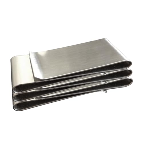 Yardenfun 3 Stück Minimalistischer Metall Geldclip Cash Clip und Kartenhalter für Herren Kompakt Robust Multifunktional für Geldscheine Kreditkarten und Ausweise Praktisches Reiseaccessoire von Yardenfun