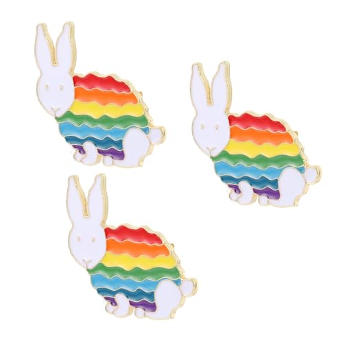 Yardenfun 3 Stück Teiliges Tier Emaille Broschen für Damen Niedliche Anstecknadeln Tierdesign für Kleidung Hochzeiten Partys Rabbit Fuchs Accessoires von Yardenfun