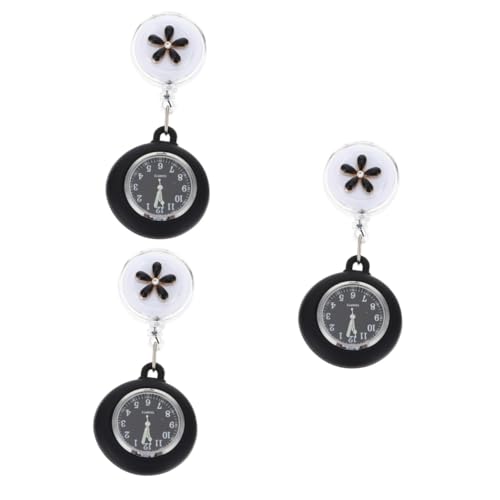 Yardenfun 3St Taschenuhr boderry hängende Brustuhr für Kinder Krankenschwester Stethoskop Medical Watch Freundinnen hängende Uhr Geburtstagsgeschenk Zinklegierung Black von Yardenfun