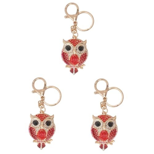 Yardenfun 3stücke Owl Rhinestone Schlüsselanhänger Kreativer Handtaschen- Süßes Eulen-Pendant Für Taschen Autoschlüssel Für Verschiedene Anlässe Rot Yardenfun 3stücke Owl Rhinestone Schlüsselanhänger Kreativer Handtaschen- Süßes Eulen-Pendant Für Taschen Autoschlüssel Für Verschiedene Anlässe Rot von Yardenfun