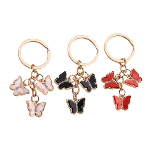 Yardenfun Schlüsselanhänger Schmetterling Schlüsselanhänger 3 Stück Charm Für Frauen Schlüssel Dekorative Strass von Yardenfun