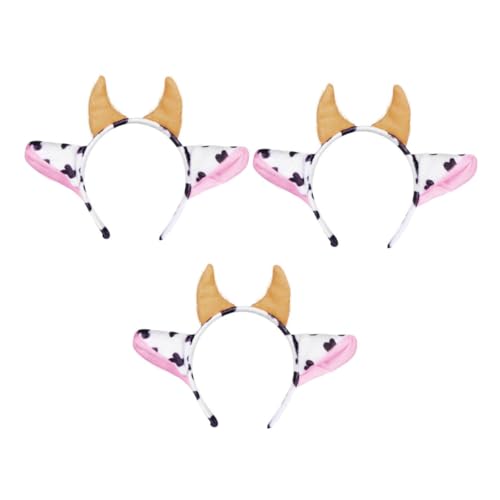 Yardenfun 3stücke Kuhhorn Haarreif Kostüm Zubehör Für Halloween Und Cosplay Süßes Tierhorn Stirnband Für Partys Geburtstagsfeiern Und Festliche Anlässe von Yardenfun