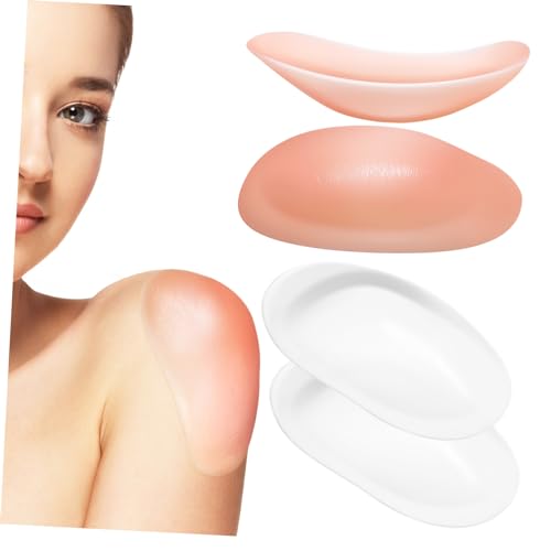 Yardenfun 4paare Silicone Shoulder Pads Für Damen Selbstklebend Und Wiederverwendbar Unsichtbare Schulterverstärker Für Blusen Und Kleider Hautfarbene Und Transparente Varianten von Yardenfun