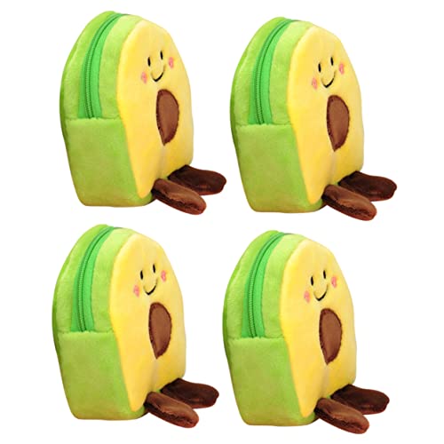 Yardenfun 4Stücke Avocado Form Plüsch Münzbeutel Niedliche Geldbörse für Mädchen für Kleingeld Schlüssel und Leicht und Tragbar für Schule und Alltag von Yardenfun