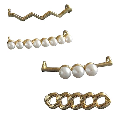 Yardenfun 4 Stück Damen Schuhclips Legierung mit Perlen Dekorative Schuhaccessoires für Hochzeiten Partys von Yardenfun