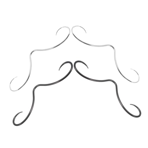 Yardenfun 4 Stück Edelstahl Septum Nasenring Teilig Verstellbarer Unisex Nasenschmuck mit Schnurrbart Design Leichtes Piercing Accessoire für Damen und Herren Vielseitig Kombinierbar und von Yardenfun