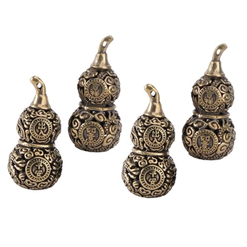 Yardenfun 4stücke Kürbis Schlüsselanhänger Messing Schmuck Dekorativ Kreativer Anhänger Schlüsselring Verzierung Leicht Tragen Handgefühl Robust Härte Design von Yardenfun