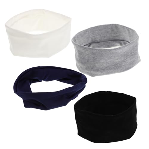 Yardenfun 4 Stück Teiliges Elastisches Yoga Stirnband Damen Rutschfest Schweißabsorbierend Vielseitig für Fitness Laufen Sport Outdoor Sommer Haarband in Weiß von Yardenfun