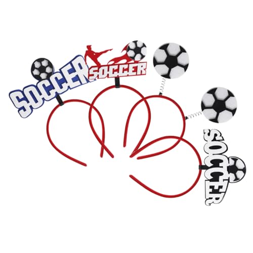 Yardenfun 4stücke Fußball Stirnbänder Sport Kopfschmuck Party Zubehör Stirnband Für Damen Herren Haarband Mit Jubeln Accessoires Für Veranstaltungen Und Fotos von Yardenfun