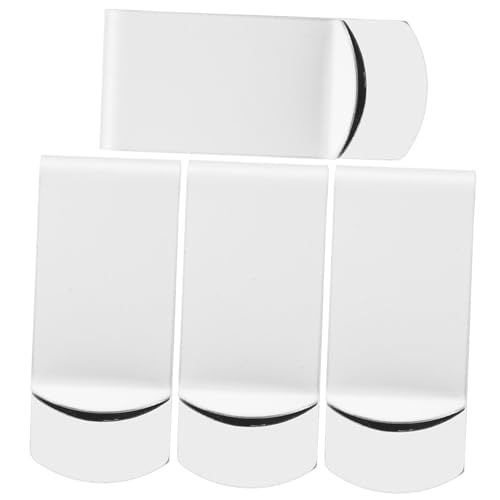 Yardenfun Geldclip 4 Stück Tragbare Geldklammer für Bargeld Karten Bürobedarf Rostfreier Scheckclip für Männer und Frauen von Yardenfun