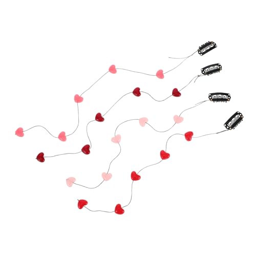 Yardenfun 4 Stück Teiliges Herz Haarspangen Unsichtbar Dezentes Design mit Modischem Quasten Detail Kleine Süße Haarklammern für Frauen Mädchen Stil Haarschmuck Zarte Französische von Yardenfun