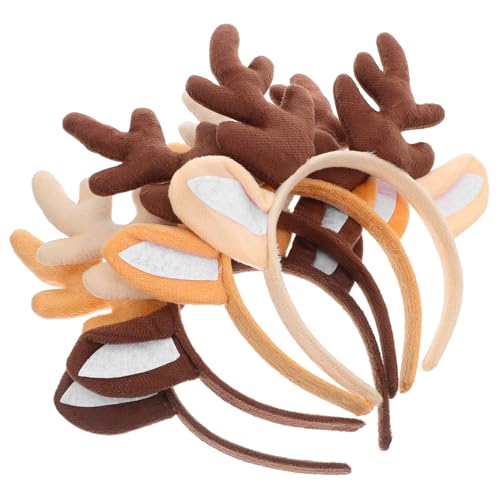 Yardenfun 4 Stück Teiliges Weihnachts-haarreifen Niedlichen Rentierohren und Weichen Geweihen Leichtes Bequemes Party-accessoire für Festliche Feiern Cosplay und Familienfotos von Yardenfun