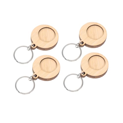 Yardenfun 4stücke Einkaufswagen Token Holz Praktische Schlüsselanhänger Für Einkaufswagen Leicht Und Tragbar Für Freunde Und Familie von Yardenfun