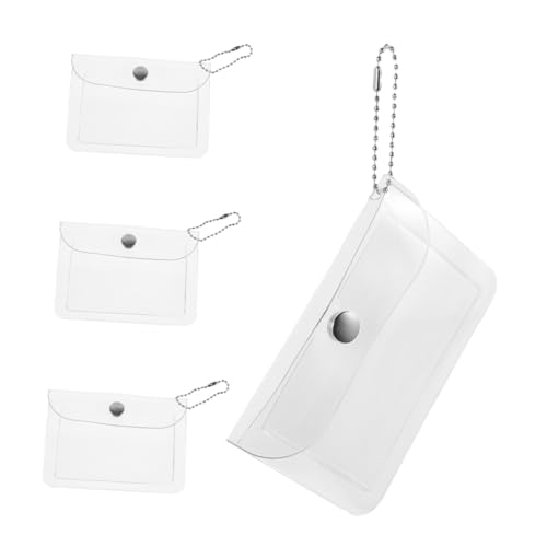 Yardenfun 4 Stück Transparente Mini Geldbörsen Kleine Ohrhörer und Münzaufbewahrungstaschen Leicht Vielseitig für Schule Büro Reise Praktischer Kartenhalter und Notebook Schutz von Yardenfun