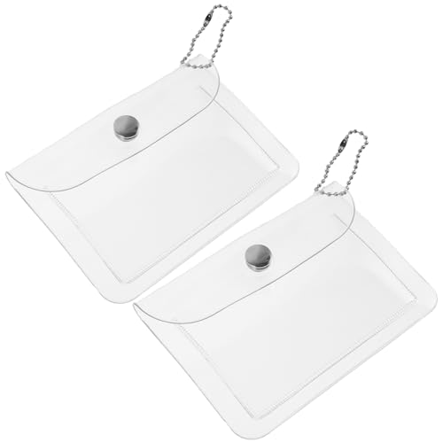 Yardenfun 4stücke Transparentes Notebook Cover Praktische Schlüssel Und Münzaufbewahrungstasche Mit Knopfdesign Für Vielseitige Nutzung von Yardenfun