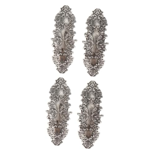 Yardenfun 4 Stück Vintage Federclip Haarschmuck Für Die Braut Vintage Haarspangen Goldrand Haarspangen Für Mädchen Hochzeitsspangen Für Damen Haarspangen Für Dickes Haar Silver Legierung von Yardenfun