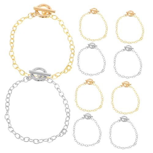 Yardenfun 40 Stck Teiliges Metall Armband Ketten mit Verschluss Stabile DIY Armband Gliederketten in Weißgold und Goldfarben Vielseitig für Handgemachte Schmuckherstellung und Kreative von Yardenfun