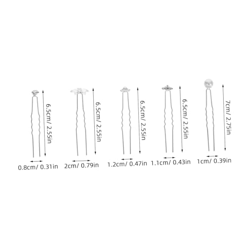 Yardenfun 40 Stück Teiliges Braut Haarschmuck mit Künstlichen Perlen und Funkelnden Blumen U Förmige Haarnadeln für Hochzeit Braut und Brautjungfern Eleganter Haarschmuck für Festliche von Yardenfun