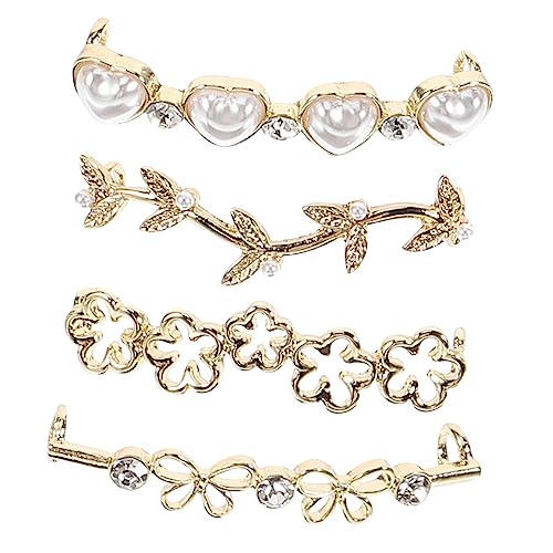 Yardenfun 4Stücke Dekorative Schuhclips für Damen Lässige Schuhverzierungen Charm Schnallen für Sneaker Freizeitschuhe Vielseitig für Hochzeiten Geburtstage Besondere Anlässe von Yardenfun