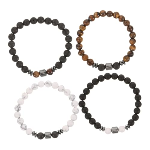 Yardenfun 4Stücke Perlen Stretch Armband Natürlichen Edelsteinen Kristallperlen Elastisches Wickelarmband für Männer Frauen Modisches Freundschaftsgeschenk Zeitloses Yardenfun 4Stücke Perlen Stretch Armband Natürlichen Edelsteinen Kristallperlen Elastisches Wickelarmband für Männer Frauen Modisches Freundschaftsgeschenk Zeitloses von Yardenfun