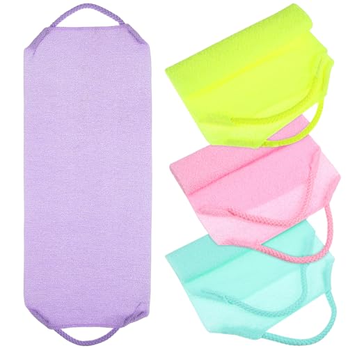 Yardenfun 4stücke Peeling Duschtuch Körperwaschlappen Rückenwaschtuch Tiefe Reinigen Handtuch Badewaschlappen Peeling Handtücher Rückenwaschlappe von Yardenfun