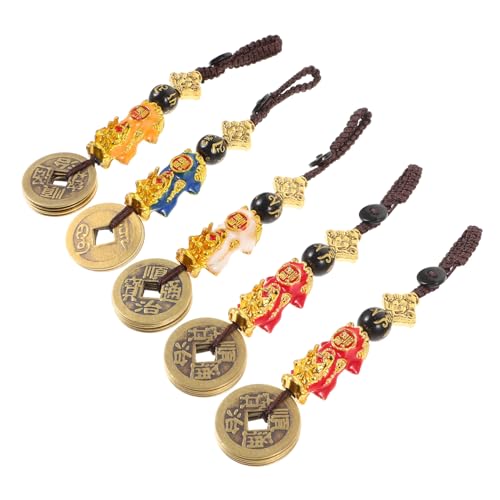 Yardenfun 5stücke Antike Münz Schlüsselanhänger Aus Deko Für Autoschlüssel Und Taschen Mit Verschiedenen Farben Praktische Und Stilvolle Schlüsselanhänger von Yardenfun