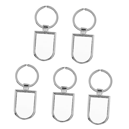 Yardenfun 5pcs Moderne Sublimation Schlüsselanhänger Schlüssel Rohlinge Metall Schlüsselanhänger Für Dye Sublimation von Yardenfun