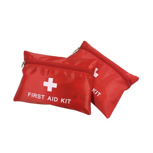 Yardenfun 5 Stück Teiliges Rotes Notfall Kompakt Aufbewahrungstaschen Tragbare Verschleißfeste Organizer für Haushalt Reise Outdoor und Einsatz von Yardenfun