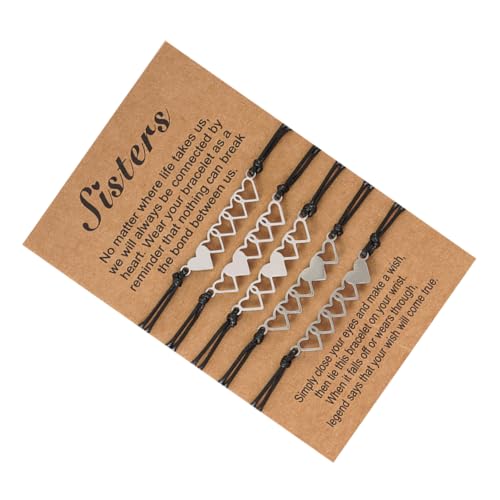 Yardenfun 5 Stück Teiliges Set Herzarmbänder für Damen Einzigartige Handgelenk Armbänder für zu Weihnachten Valentinstag und Hochzeiten von Yardenfun