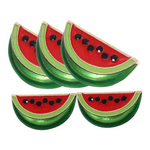 Yardenfun 5 Stück Wassermelonen brosche aus Legierung Modische Anstecknadeln in Süßer Fruchtform Kreative Reversklammern für Damen und Herren Schmuck accessoires für Partys und Alltag von Yardenfun