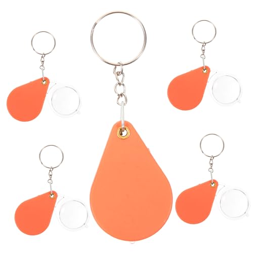 Yardenfun Schmuck Lupe Schlüsselanhänger 5pcs Mini Klapp Lupe Licht Tragbare Leselupe Für von Yardenfun