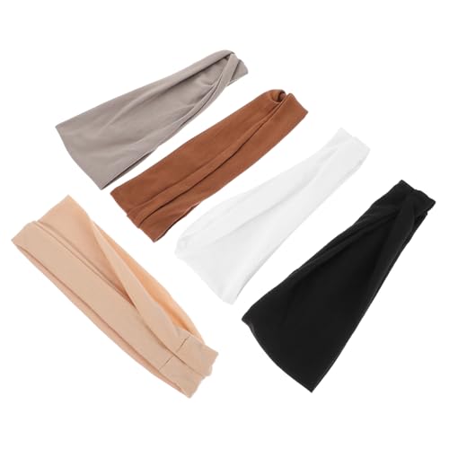 Yardenfun 5stücke Atmungsaktives Stirnband Für Damen Schweißabsorbierendes Haarband Aus Elastischem Material Yoga Stirnband Haarband Für Training von Yardenfun