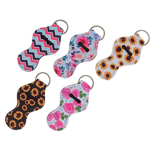 Yardenfun 5stücke Neopren Lippenstift Schutzhüllen Mit Schlüsselanhänger rutschfest Und Leicht Zu Reinigen Passend Für Standard-lippenpflegeprodukte Für Unterwegs von Yardenfun