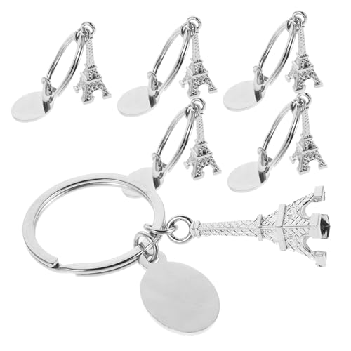 Yardenfun 6stücke Schlüsselanhänger Eiffelturm Aus Zinklegierung Verarbeitet Modisches Accessoire Für Reisen Und Taschendekoration Leicht Zu Befestigen von Yardenfun