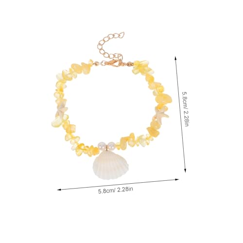 Yardenfun 6 Stück Teiliges Boho Fußkettchen mit Bunten Perlen und Verstellbaren Muschelanhängern Handgefertigte Strand Urlaubsschmuck für Damen und Mädchen Langlebig und Vielseitig von Yardenfun