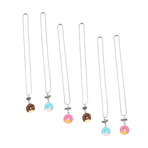 Yardenfun Freundschaftskette 6 Stück Kunststoff Donut für Freunde Leicht Tragbar Hautfreundlich Freundschaftsschmuck für Frauen für Erlebnisse von Yardenfun