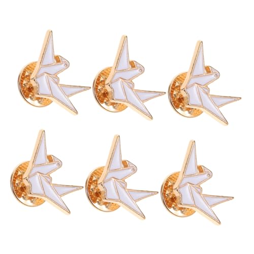 Yardenfun 6 Stück Teiliges Origami Metallbroschen Broschen aus Metall Cartoon Anstecknadeln für Rucksäcke Jacken Hemden Vielseitige Modebroschen mit Sicherem Verschluss als und Alltagsdeko von Yardenfun