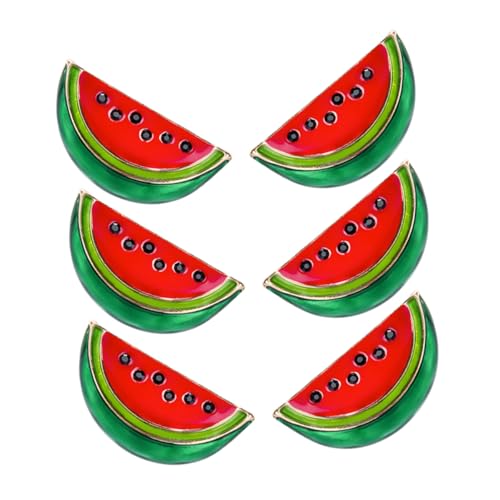 Yardenfun 6 Stück Teiliges Wassermelonen Damen Kreative Modische Cartoon brosche Anstecknadeln Schmuck für Kleidung Schals Pullover für Partys und Festliche Anlässe von Yardenfun