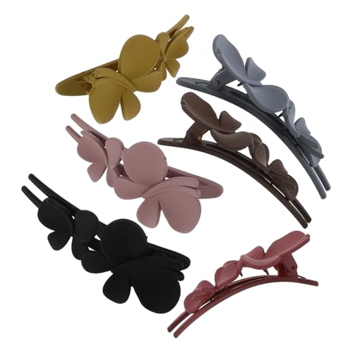 Yardenfun 6Stücke Haarspangen für Damen Stilvolle Entenschnabel Clips Verschiedenen Farben Elegantes Haarschmuck Accessoire für Haartyp von Yardenfun