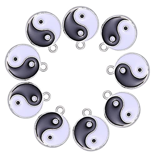 Yardenfun 9 Stück Tai Chi Yin Charms Teiliges Diy Schmuckset Anhänger für Armbänder Kreative Bastelprojekte Langlebig Sicher von Yardenfun