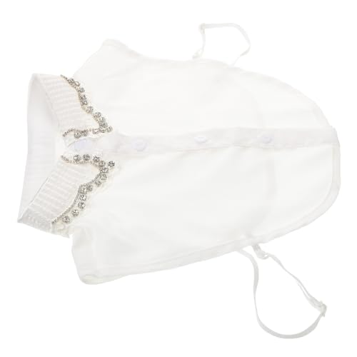 Yardenfun Falscher Stehkragen Mit Strasssteinen Abnehmbarer Blusenkragen Für Pullover Jacken Oberbekleidung Outfit-zubehör Vielseitig Einsetzbar Leicht Zu Tragen von Yardenfun