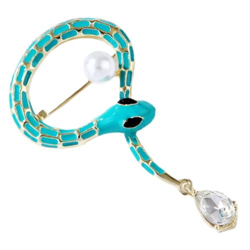 Yardenfun Alloy Schlange Brosche mit Perle Cartoon Tier Anstecker Pin für Rucksack und Kleidung Dekoratives Schmuckaccessoire für Hochzeit Party Alltag von Yardenfun