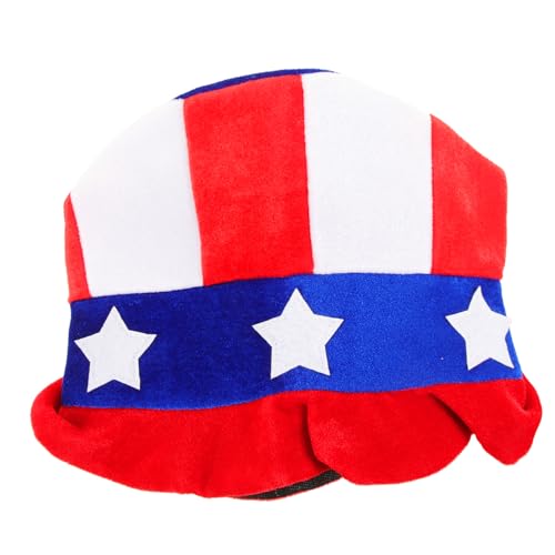 Yardenfun American Cap Flagge Amerikanischen Flagge Patriotischer Flaggenkostüm am Uncle Kostümzubehör für Unabhängigkeitstag Juli Partydekoration Gedenktag von Yardenfun
